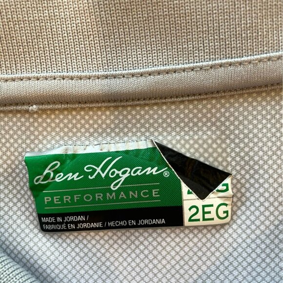 Ben Hogan Performance Men's 3-Button Striped Golf Polo Shirt Size XXL Gray White - Picture 11 of 15